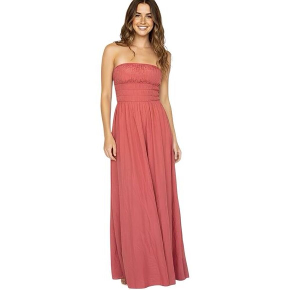 PEONY Women’s Dress Sz XS Maxi Strapless Maxi Travel Beach Resort Vacation Boho